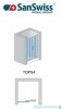Ronal Top-Line TOPS4 Drzwi prysznicowe 4-częściowe 160cm profil biały TOPS416000407